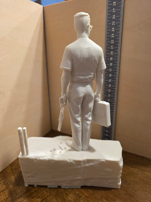 Falling Down art figure and base weston