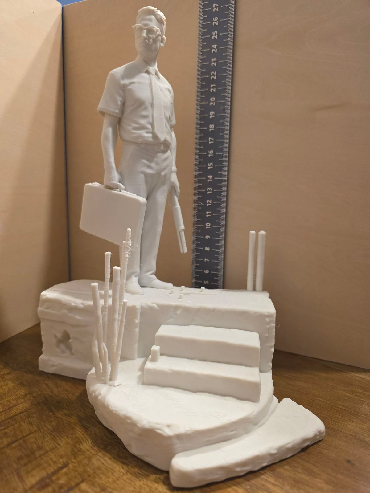 Falling Down art figure and base weston